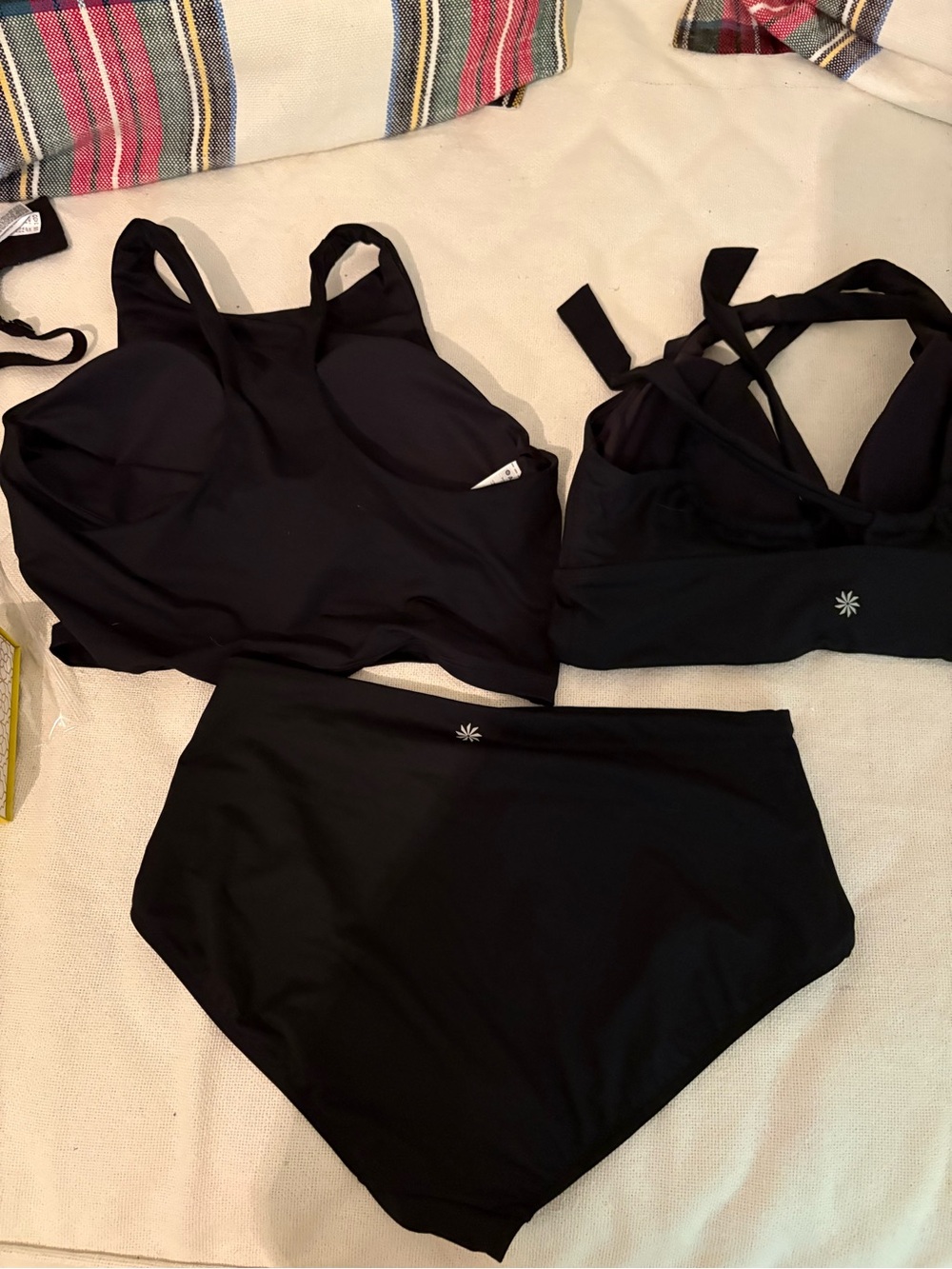 Black Women’s High-Waist Swim Set - 2-Piece
